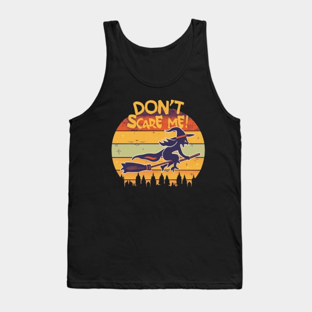 Witch on a broom: Don't scare me! Tank Top by Roman Pušnik